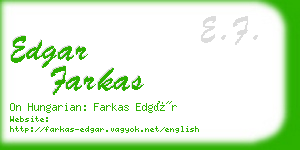 edgar farkas business card